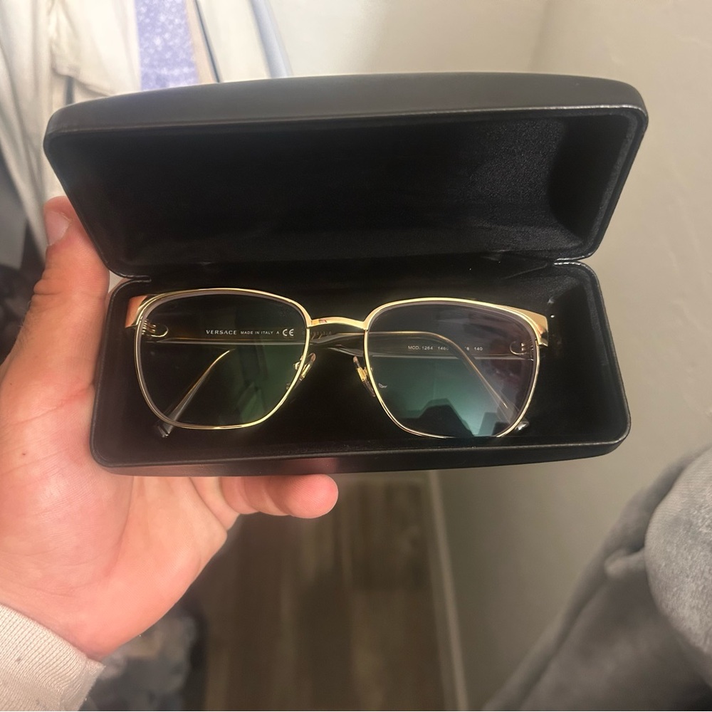 Versace Gold and Black Eyewear